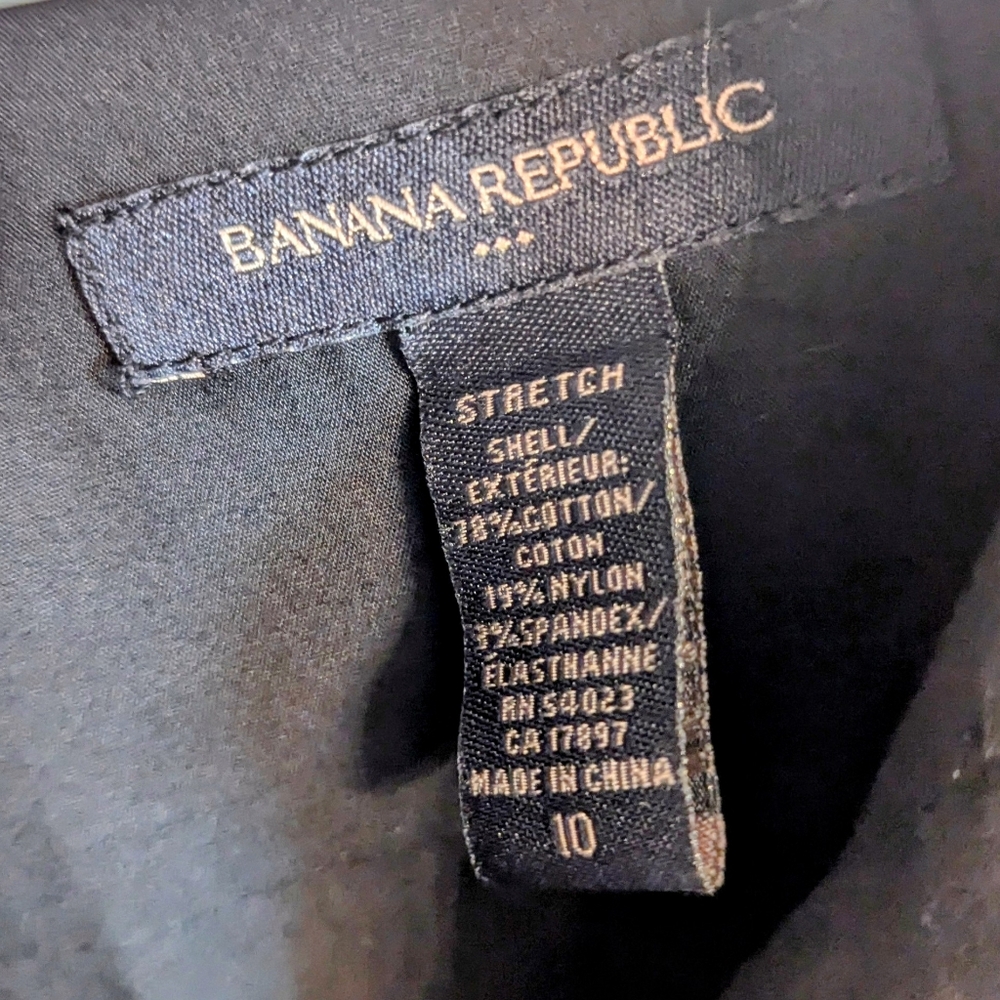 Banana Republic Fit And Flare Black Shirt Dress - Picture 2 of 3